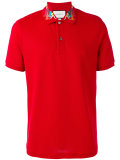 embroidered collar polo shirt