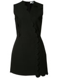 scalloped wrap dress 