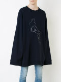 human figure print sweatshirt 