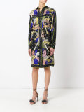 palm trees print shirt dress