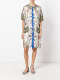 multi-pattern shift dress