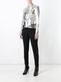 metallic biker jacket