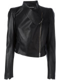 zipped biker jacket 