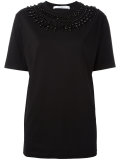 embellished neck T-shirt