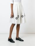 floral appliqué skirt