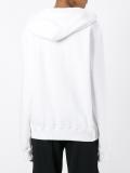 embossed logo hoodie