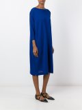 boat neck ruched dress