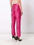 leopard jacquard trousers