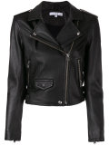 zipped biker jacket 