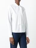 tied neck shirt