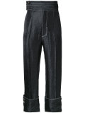 contrast stitch trousers 
