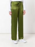 satin wide-leg trousers