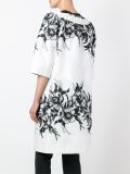 floral embroidery mid coat