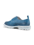 denim effect derby shoes