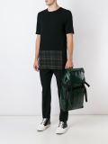 tartan panel T-shirt