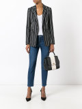 stripe front shoulder bag