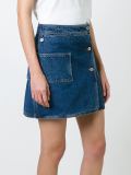 wrap denim skirt 