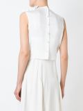 pleated sleeveless top