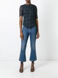 sheer graphic print top