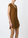 perforated leather dress