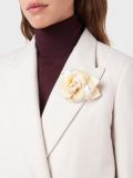 tweed camellia flower brooch