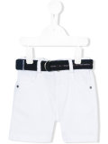 belted denim shorts