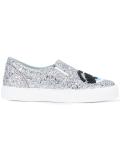 glitter slip-on sneakers