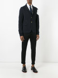contrast brand armband blazer