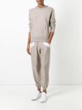 contrast trimmed hooded sweatshirt 