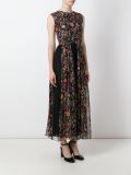 花卉印花百褶连衣裙