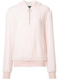 zipped neck hoodie 