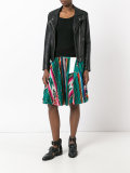 Mexican stripe pleated skirt