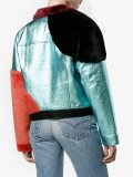 metallic colour block jacket