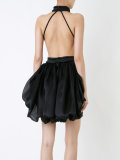 back bustle mini dress