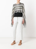 draped knitted poncho