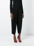 pleated front cropped pants 