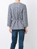 'Ancolie'孔眼与花卉印花高腰衬衫