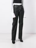 buttoned straight jeans