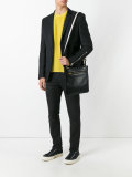 striped strap messenger bag 