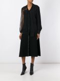 sheer bow detail shirt