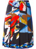 printed pleated skirt