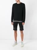 shredded trim shorts  