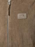 perforated leather bomber