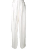 wide leg striped trousers