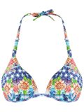 printed triangle bikini top