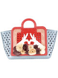 floral motif tote bag 