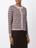 patterned buttoned cardigan