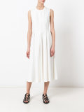 seam peplum midi dress