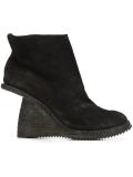 asymmetric heel ankle boots