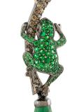 diamond frog drop earrings